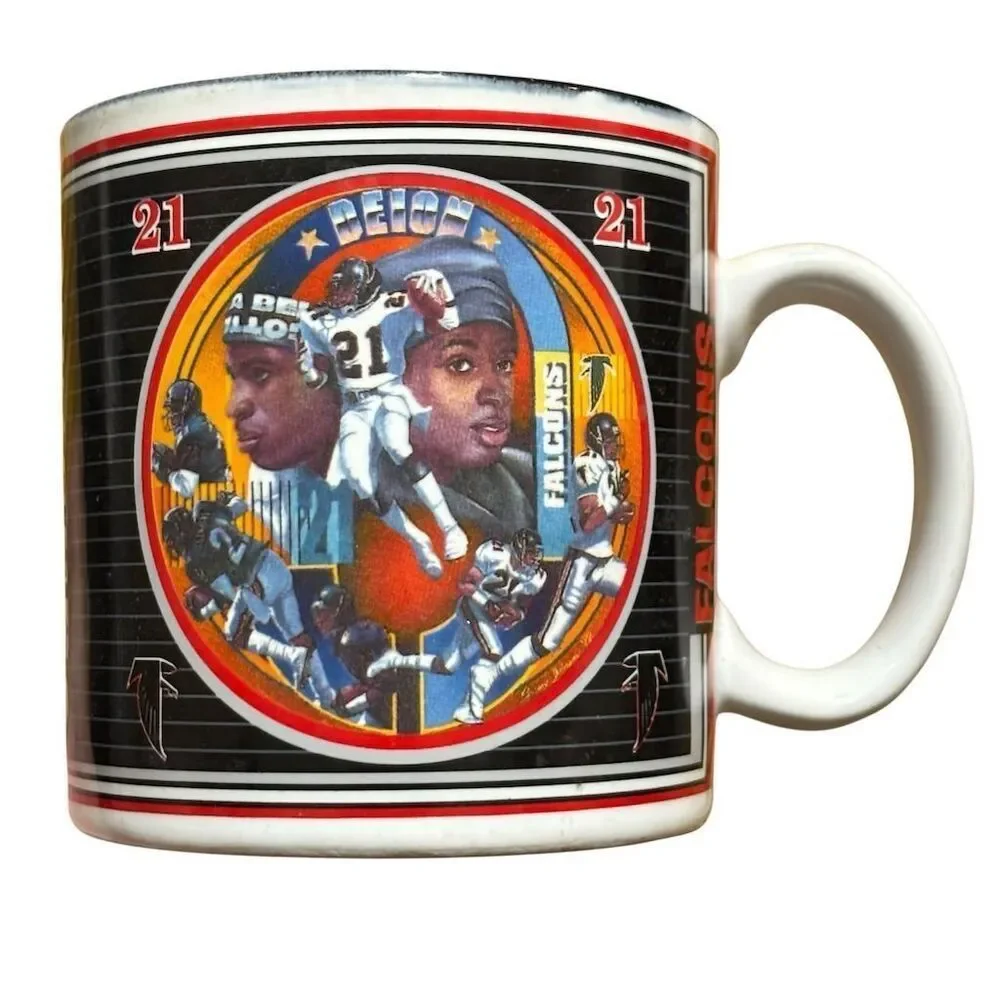 1993 Deion Sanders Atlanta Falcons NFL Collector's Mug Vintage‎